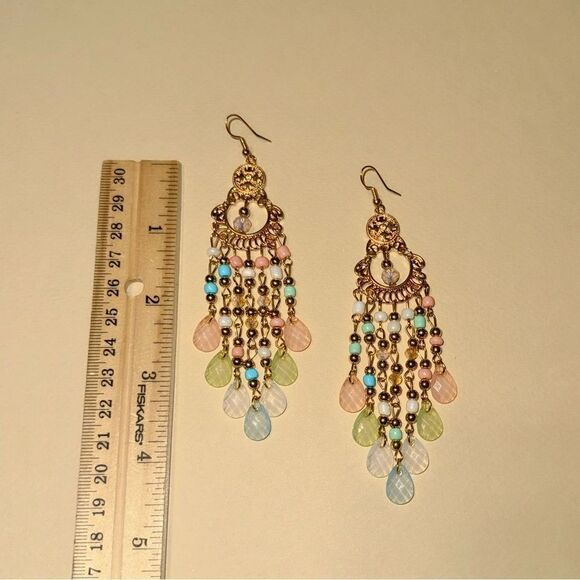 Crystal drop earrings N833 - Picture 4 of 4